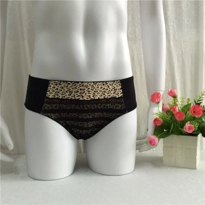 Fashion Men's Brief Underwear Sexy Penis  Bikini Male Undershorts Smooth Men Underpants Lace leopard men's underwear jockstrap image 3