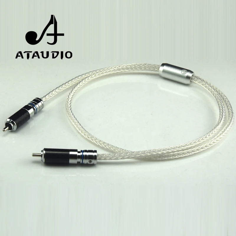 

Цифровой коаксиальный кабель ATAUDIO, Hi-Fi, с посеребренным покрытием, 7N, OCC, 75ohm, коаксиальный кабель RCA