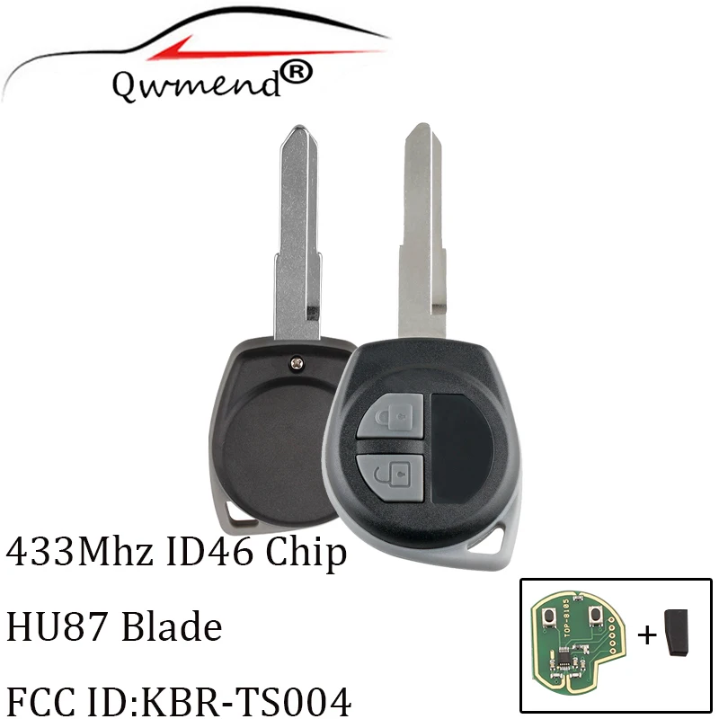 433Mhz Remote key Transponder Chip ID46 For UZUKI SWIFT SX4 ALTO VITARA IGNIS JIMNY Splash 2005-2010 key