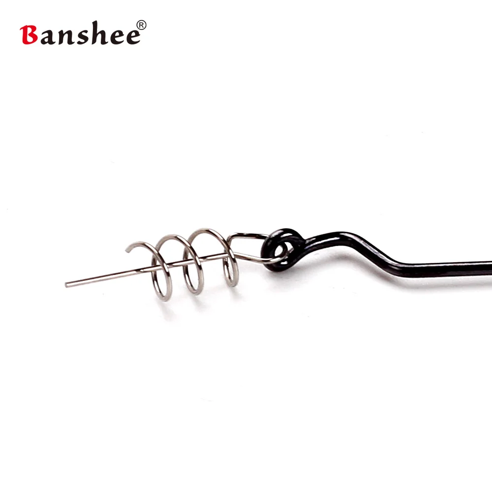 Banshee-accesorios para Señuelos de Pesca, pasador de resorte de acero de alto carbono, MJR01, 50 unids/set/juego, uso con cebo blando, aparejos, pestillo de señuelo