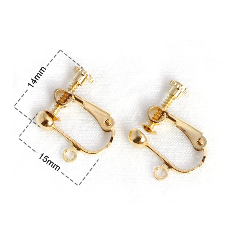 20pcs/Lot Screw Ear Clip DIY Handmade Earrings Findings Jewelry Findings Parts Wholesale AS05