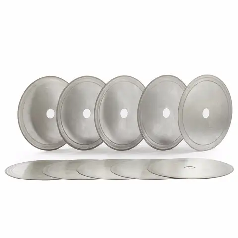 초박형 아버 다이아몬드 톱날, 절단 디스크, 보석 보석 재료 절약, 0.25mm 림, 4 인치, 100mm, 1/2 인치, 10 개