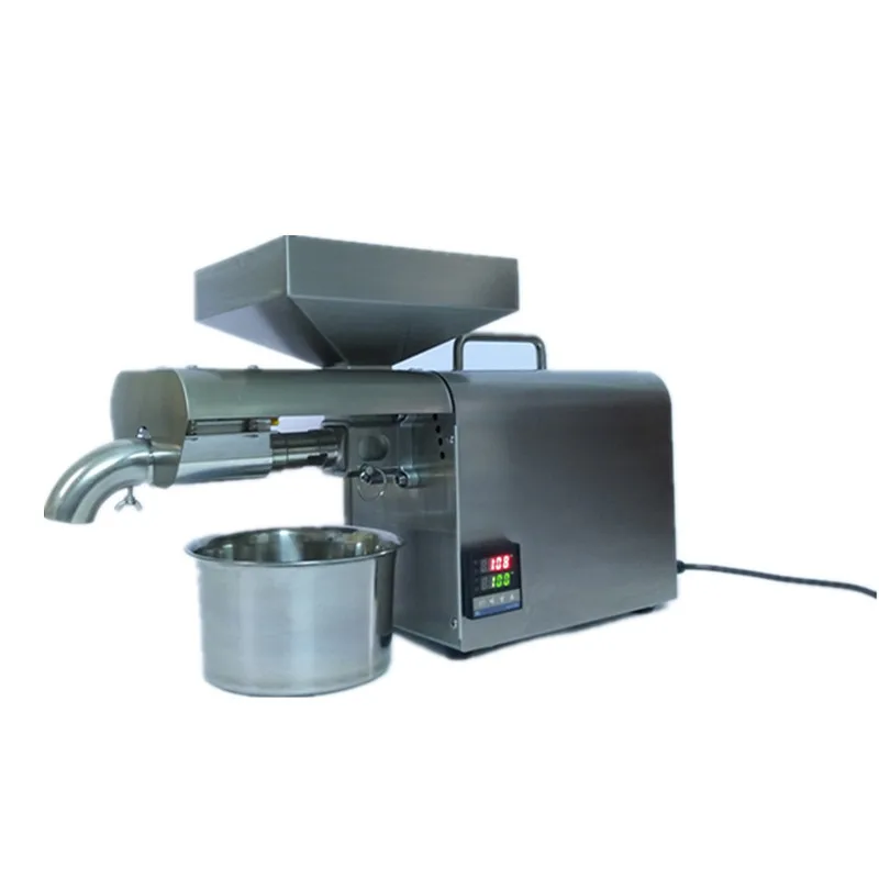 ไฟฟ้า 220 โวลต์/110 โวลต์สีดำน้ำมันเมล็ดกดเย็นวอลนัทเมล็ดฟักทองน้ำมัน expeller เครื่อง