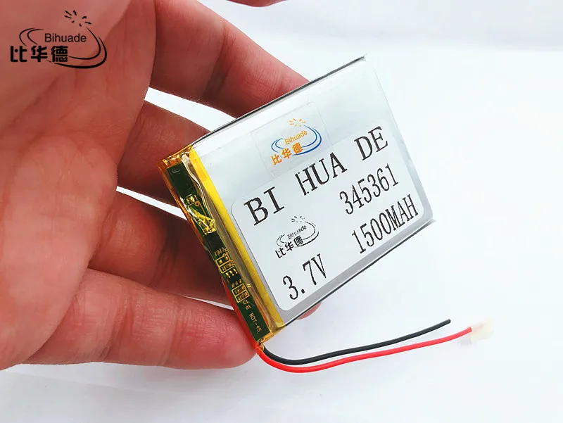 Li-po-بطارية ليثيوم أيون قابلة لإعادة الشحن ، 3.7 فولت ، 1500 مللي أمبير ، 345361 ، لـ Mp3 ، Mp4 ، Mp5 ، لوحة DIY ، رؤوس الكتب الإلكترونية