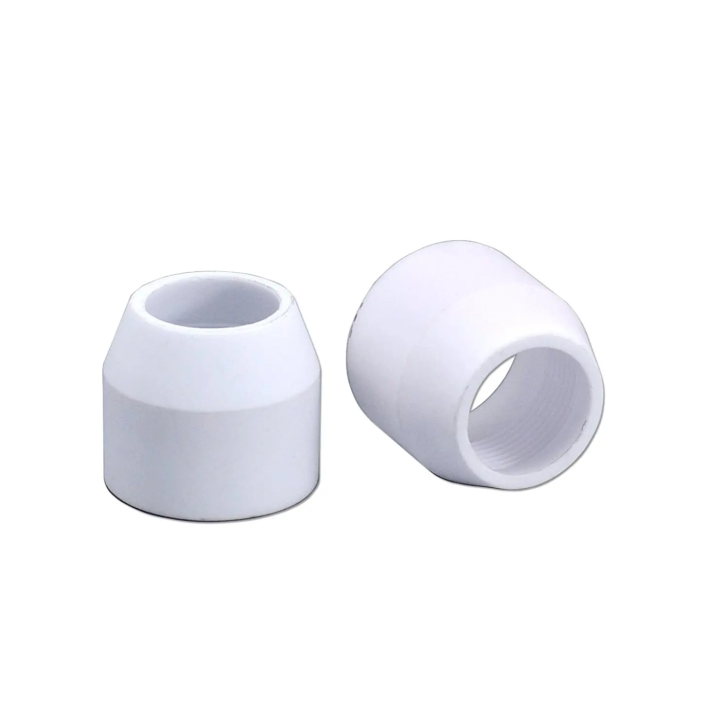 White Ceramic Shield Cap Sliver Plated for P80 Plasma Cutter Torch WS OEMed PKG-10