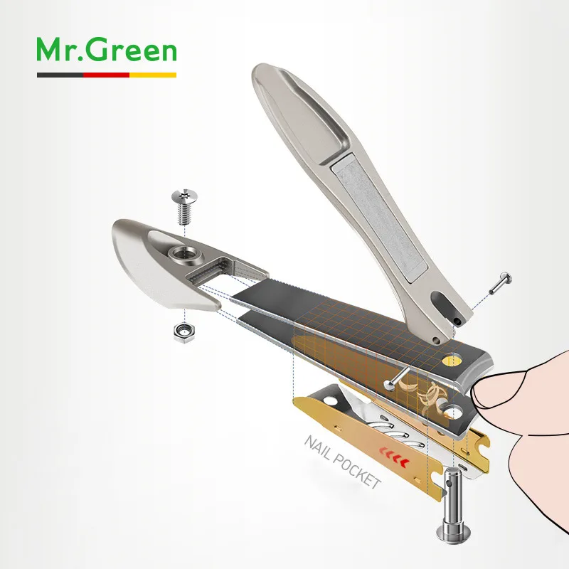 Mr. green-tesoura para cortar unhas, de aço inoxidável, tamanho médio, alta qualidade, cortador de unhas, tesoura cutícula, manicure, aparador, ferramenta para arte de unha