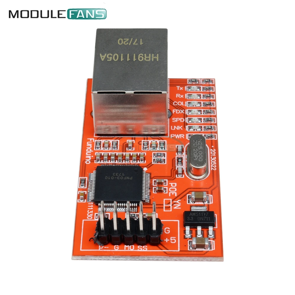 Mini W5100 LAN Ethernet Shield Network Board Module For Arduino R3 W5100 3.3V Compatible For Arduino Ethernet  Mega 2560