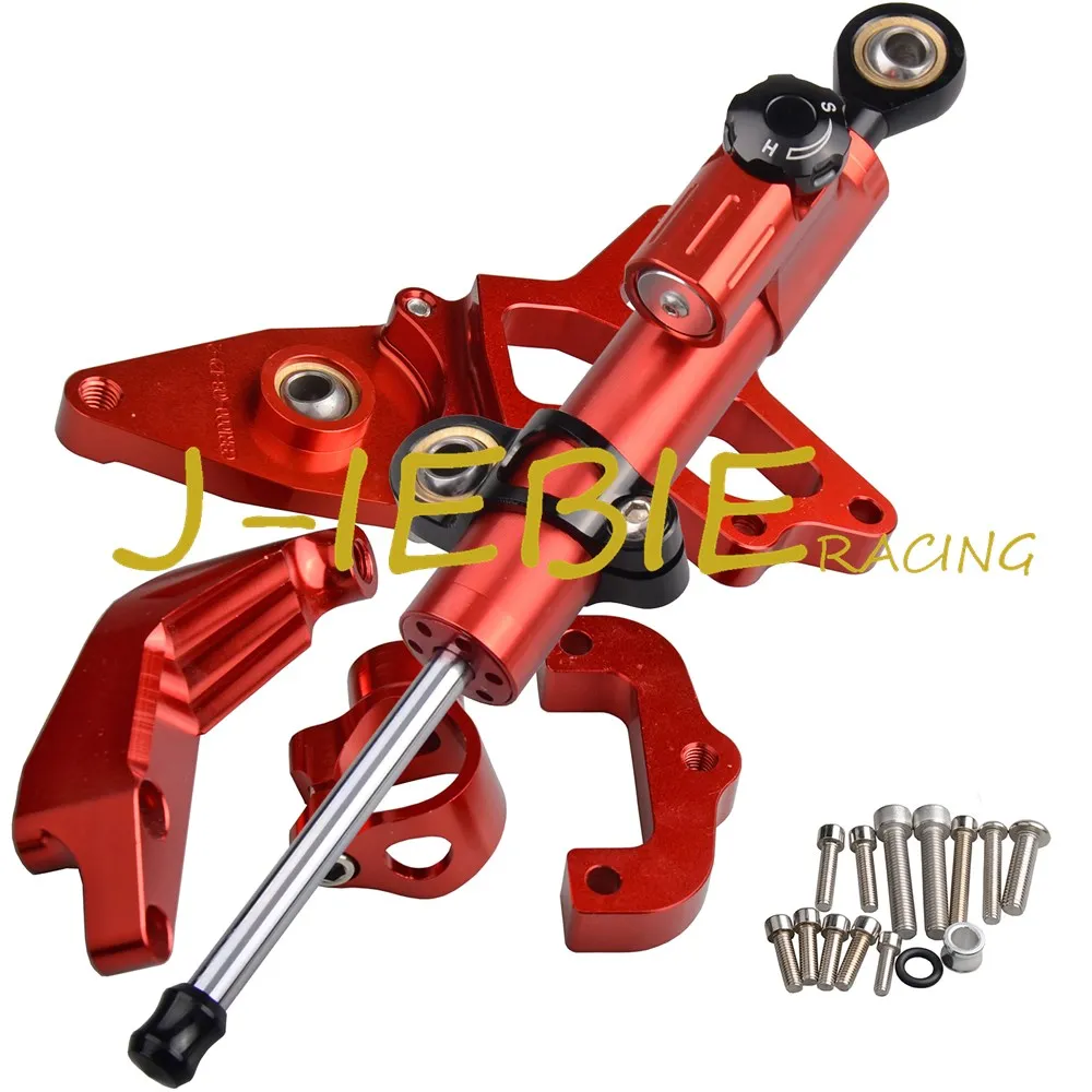 

CNC Steering Damper Stabilizer and Red Bracket Mounting For Honda CBR1000RR CBR1000 RR 2008-2014 2009 2010 2011 2012 2013