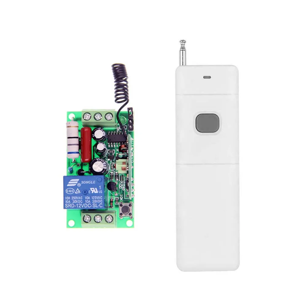 

AC 220V 110V 1CH RF Wireless Remote Control LED Lamp Strip Motor Switch System, Transmitter + Receiver One Channel Controller