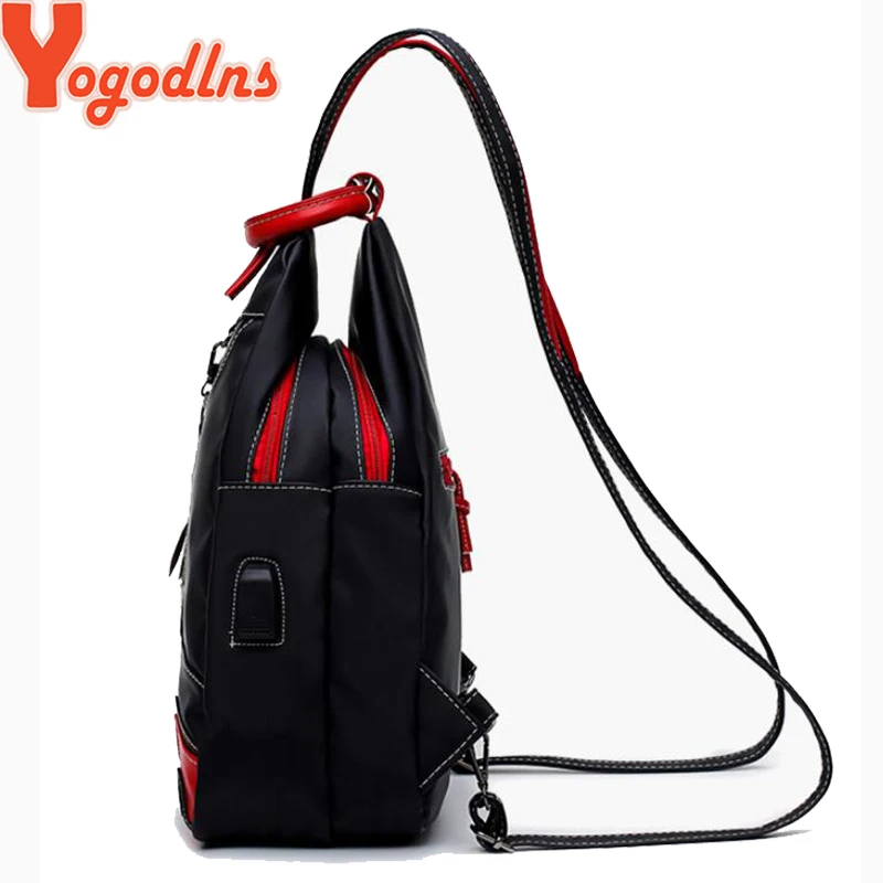 NEW Retro Leaves Student Style Women Backpack Multifunction Girls Nylon Waterproof Backpack School Bag