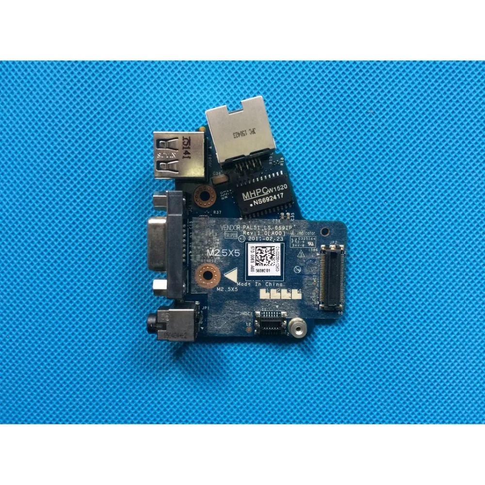 

NEW VGA / USB / RJ-45 IO Circuit Board - 3258H / 03258H / CN-03258H / PAL51 LS-6592P for Dell Latitude E6420 w/ Discrete VGA