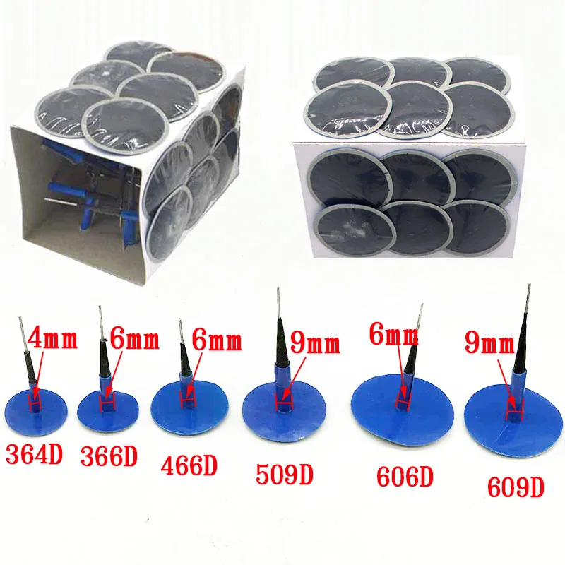 24Pcs/Boxof Jamur Kuku Ban Film Ban Dingin Patch Film Karet Jahitan Mesin Pembuka Ban Perbaikan Kit Integral steker Jamur Kuku