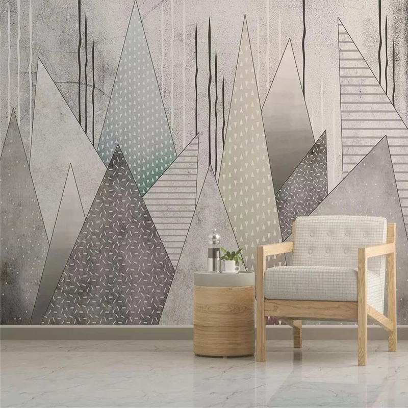 Decorative wallpaper Contemporary geometry triangle north Europe abstract individual backgroud wall