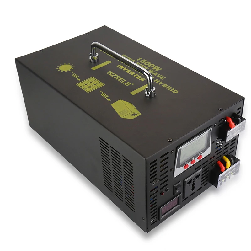 1500W Pure Sine Wave Hybrid Inverter 24V to 220V DC to DC/AC Transformer Power Inverter 12V/48V to 120V/230V/240V 30A Controller