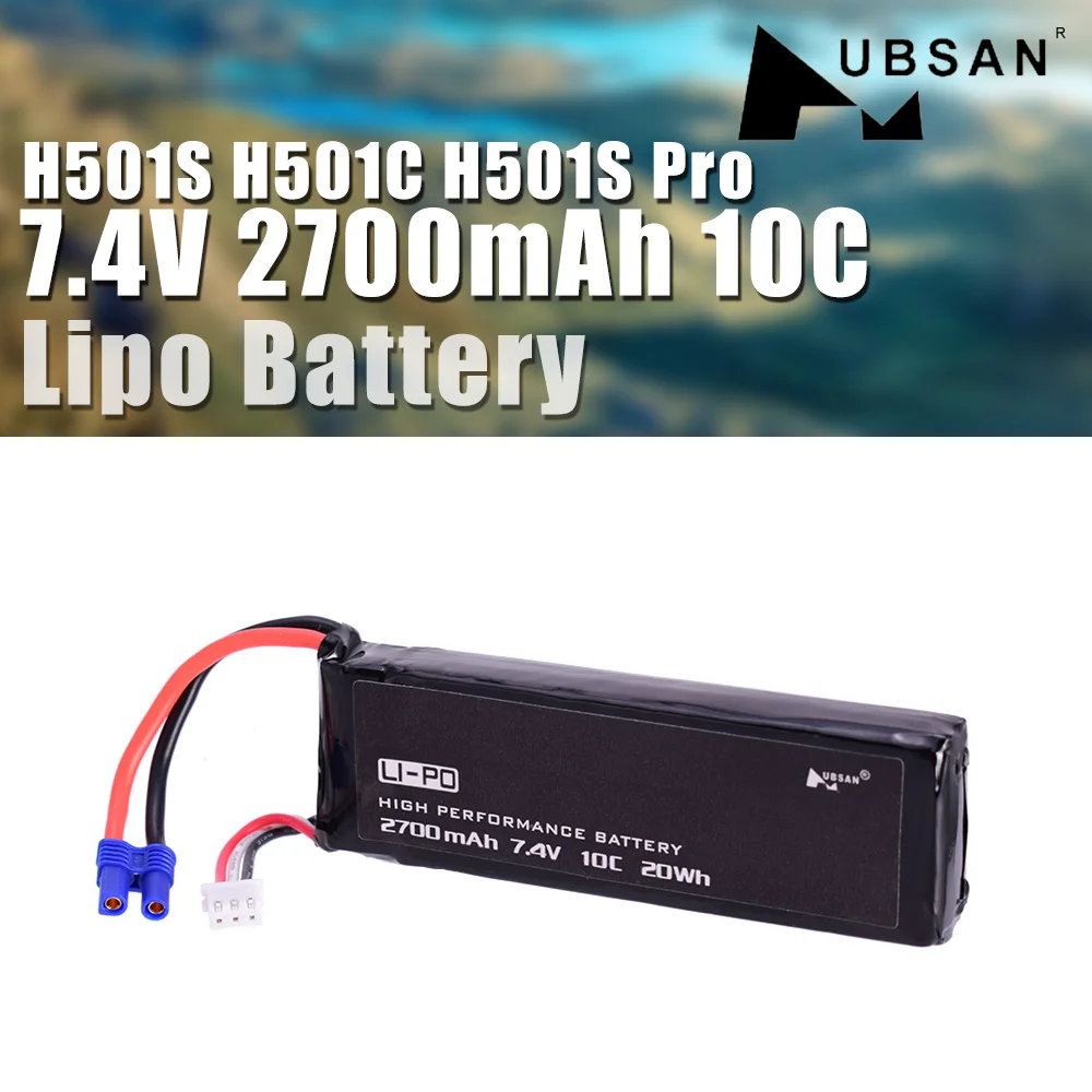 Hubsan RC Drone Lipo Battery 7.4V 2700mAh 10C H501S-14 for H501S H501C H501S Pro RC Quadcopter Spare Parts