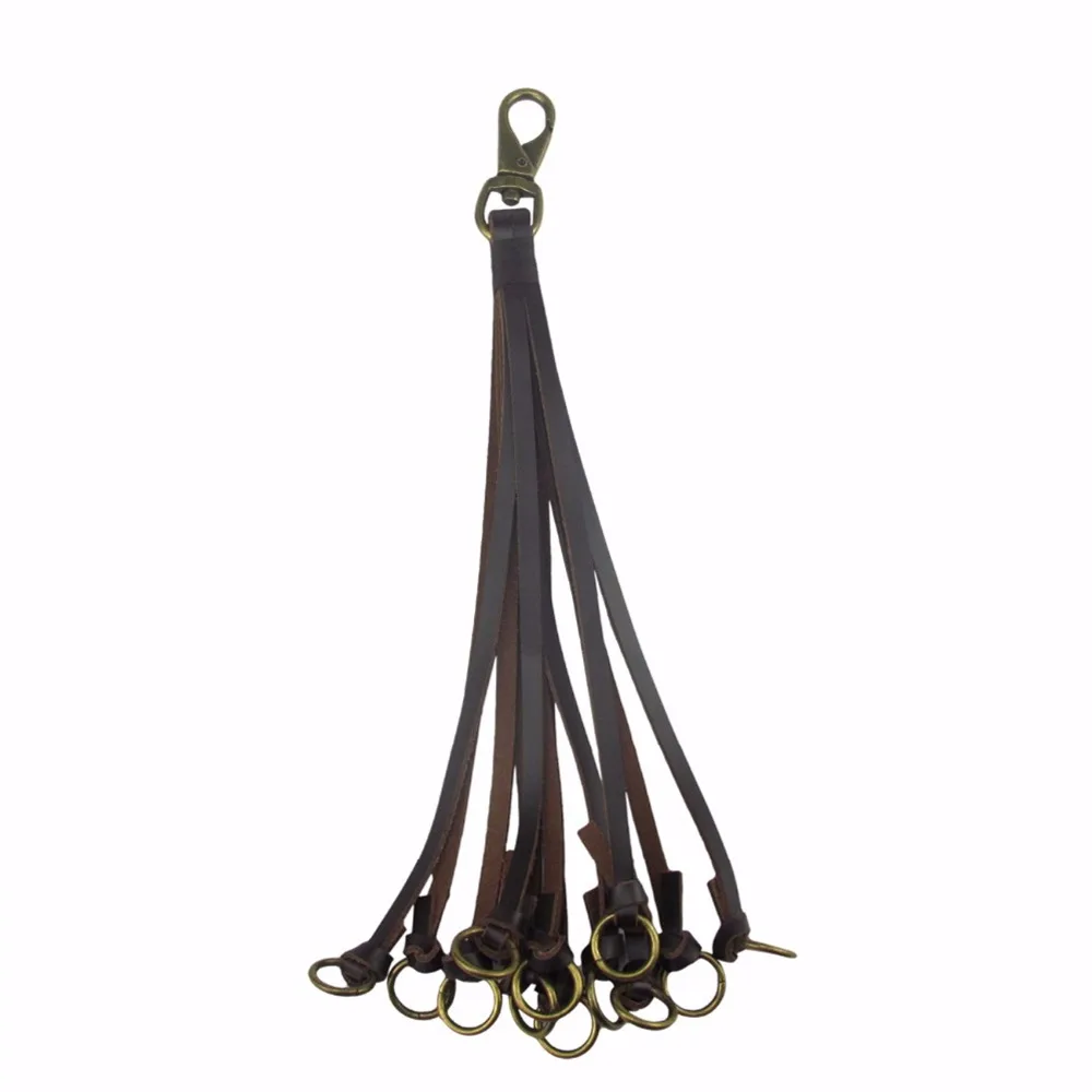 Tourbon Hunting Leather Bird Duck Strap Hanger Game Carrier Belt Holder Vintage Adjustable Brown Color 12 Loops Gun Accessories