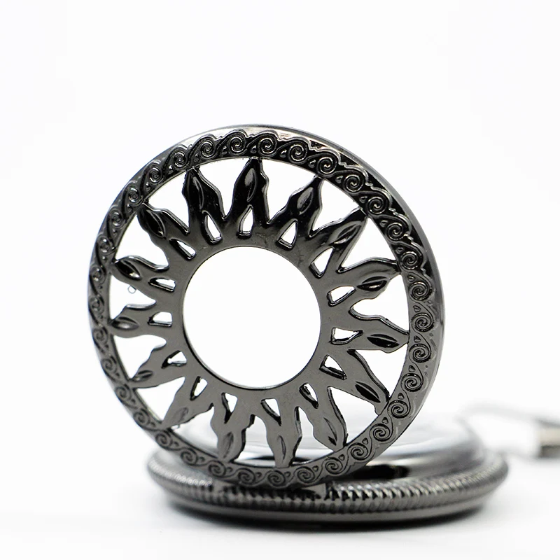 Exquisite Sun Shape Skull Handmade Mechanical Pocket Watch Vintage Pendant Necklace Bracelet Steampunk Clock Gift