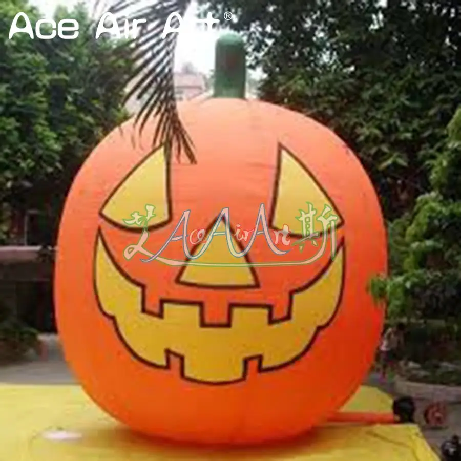 Mobile Advertising Halloween Inflatable Pumpkin Scary Lattern Pumpkin Model for Lawn Events and Parties