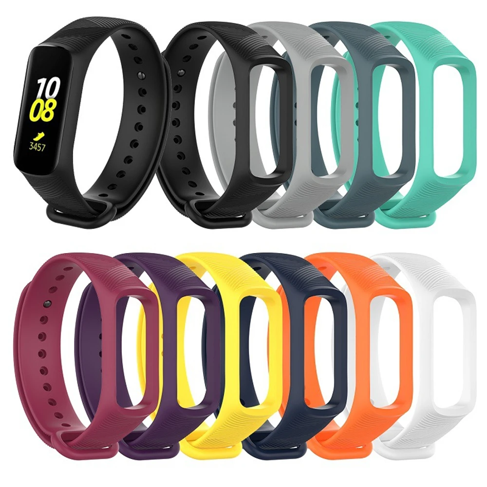 One-piece Twill Watchband Strap For Samsung Galaxy Fit e / SM-R375 Watch Band Wrist Bracelet Silicone Straps