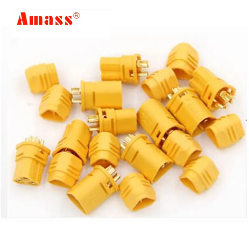 5pairs Amass MT30 2mm 3-pin Connector Motor connector Male Female Bullet Connectors Plugs For RC Lipo Battery  30%off