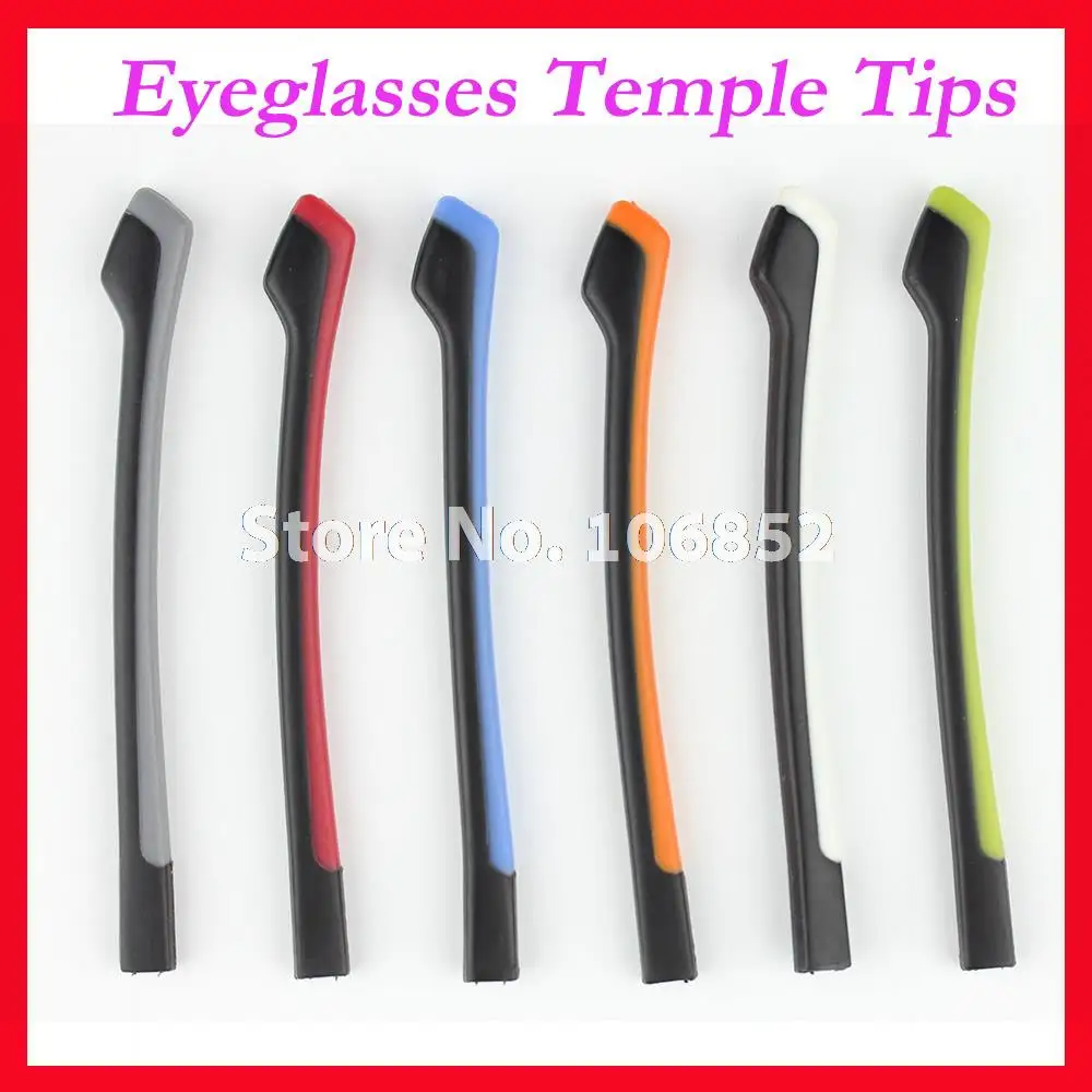 

20pcs ET-005 Double Colors Anti Slip Eyeglasses Glasses Temple Tips Accessories For Optical Frame Temples