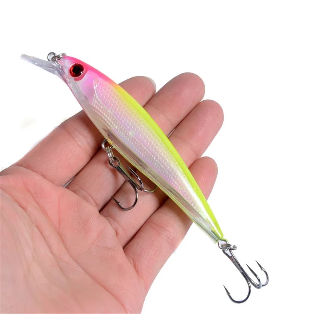 1Pcs Fishing Lures  Floating Laser Minnow 110mm 13.1g Hard Baits Aritificial Fishing Wobblers Bass Crankbait Pesca Isca