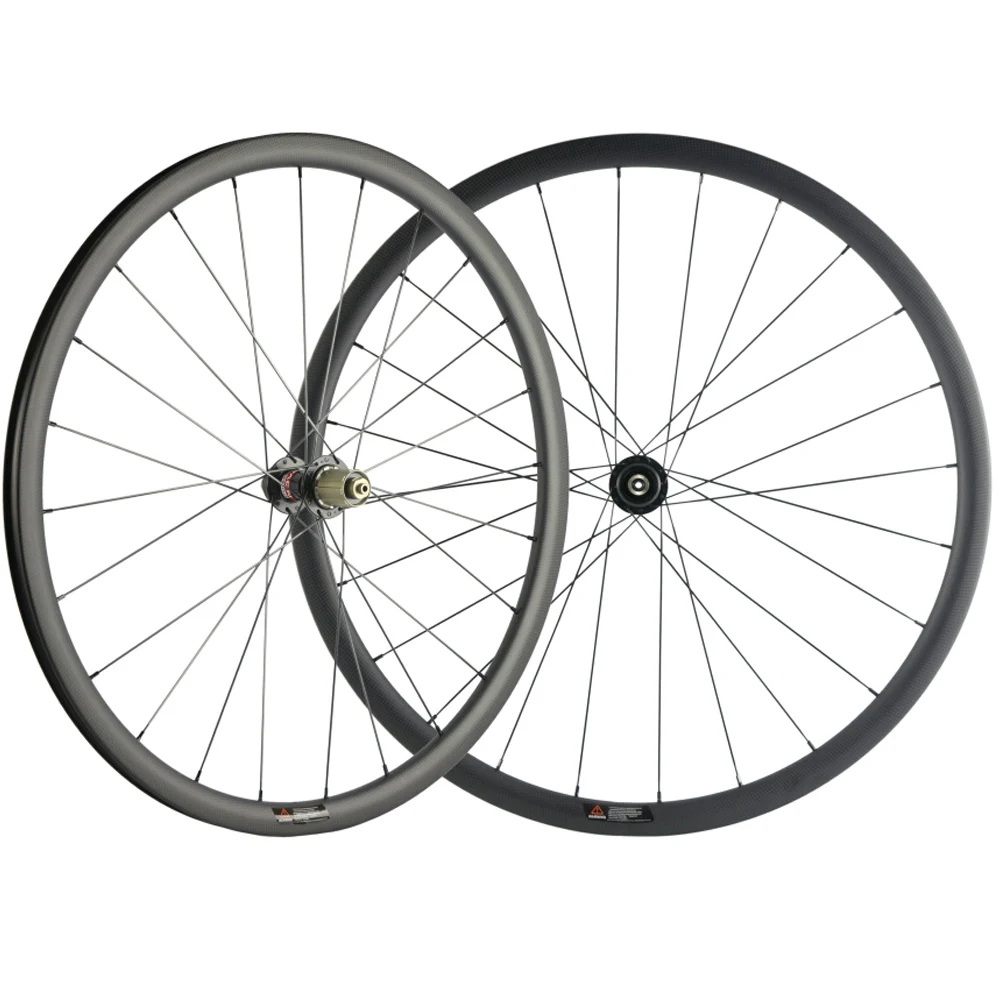 

Carbon Road Bike Wheelset Disc Brake 30mm Depth 25mm Width U shaper No Braking Surface Bicycle Carbon Wheels