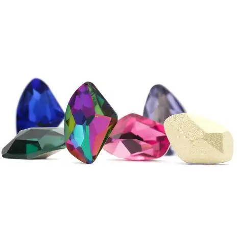 

High Quality K9 Crystal Colors Galactic Shape Fancy Stone 9x14mm Pointback Glass Stones Jewelry Stone