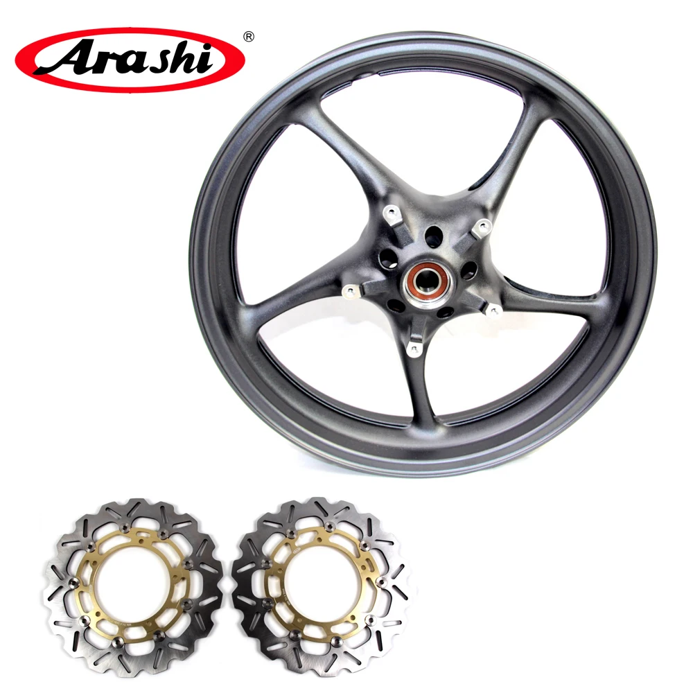 

Arashi YZF R1 R6 Set Front Wheel Rim Rims Brake Disc For YAMAHA YZF-R1 YZF-R6 2006-2012 2007 2008 2009 2010 2011 Matte Black