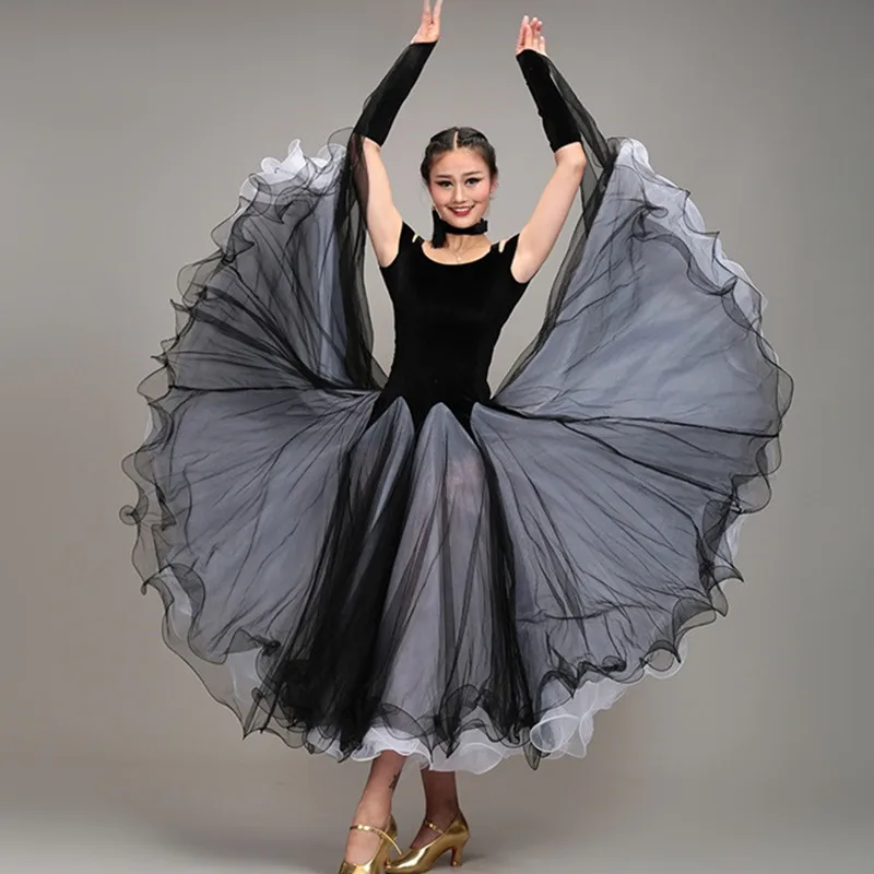 

black standard ballroom dress woman ballroom dance dresses ballroom waltz dresses standard modern dance costumes tango