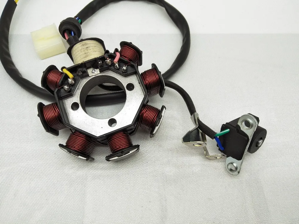 A27 8-Coil Magneto Alternator Stator For -8 Chinese Scooter Moped ATV Go Kart Quad Engine Ignition Stator Magneto 8 Coil 5 Wires