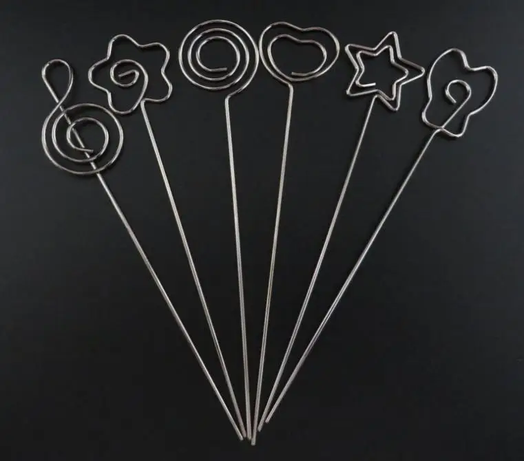 1000 pcs Silver multi-Shape Metal Wire DIY Craft Clip Photo Picture Memo Card Holders Clips Clay&Cake Clamp Accessories