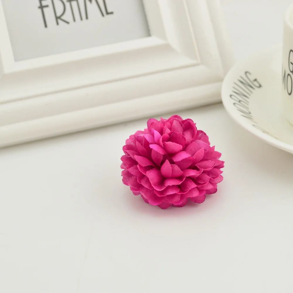 5CM 20 Stück Mehrschichtige Seiden-Chrysanthemenköpfe Künstliche Blumen Günstig für Heim- und Hochzeitsdekoration DIY Kranz Brautstrauß – Detail 9
