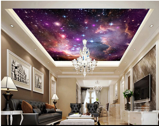 

Custom universe wallpapers,colorful dream star for the living room bedroom ceiling wall waterproof KTV bar vinyl Papel de parede