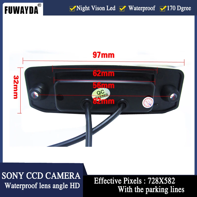 FUWAYDA SONY CCD Car Rear View Reverse CAMERA for KIA Carens/Borrego/Oprius/Sorento/Sportage R /KIA CEED With Guide Line HD