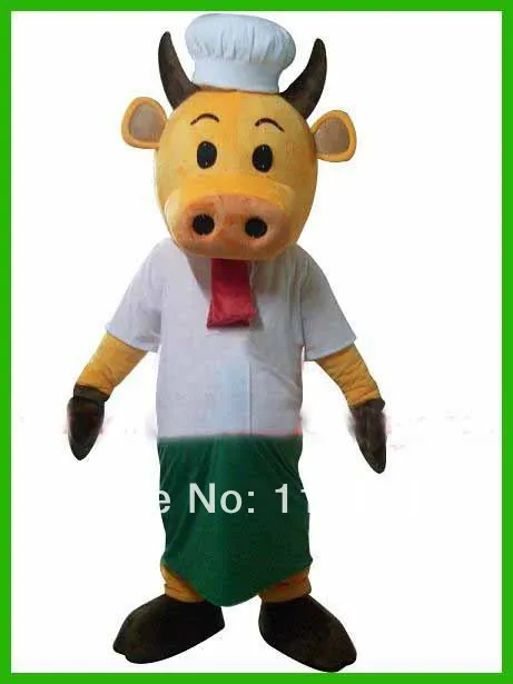 

MASCOT Calf bull cow chef mascot costume custom fancy costume anime cosplay kits mascotte fancy dress carnival costume