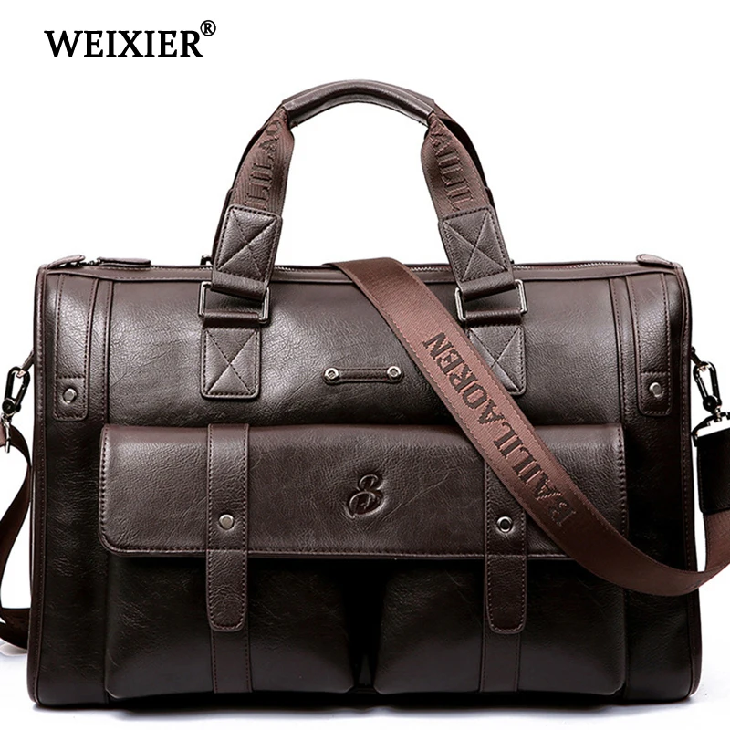 New Vintage Luxury PU Leather Business Men\'s Briefcase Male Shoulder Bags Men\'s Messenger Bags Brand Design Handbag