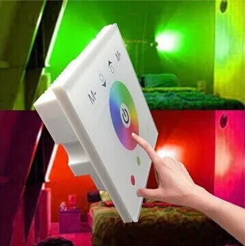 Full Touch Panel RGBW Controller 12V 24V Wall Mouted Black/White  Controller Switching for RGB Led Strip Light