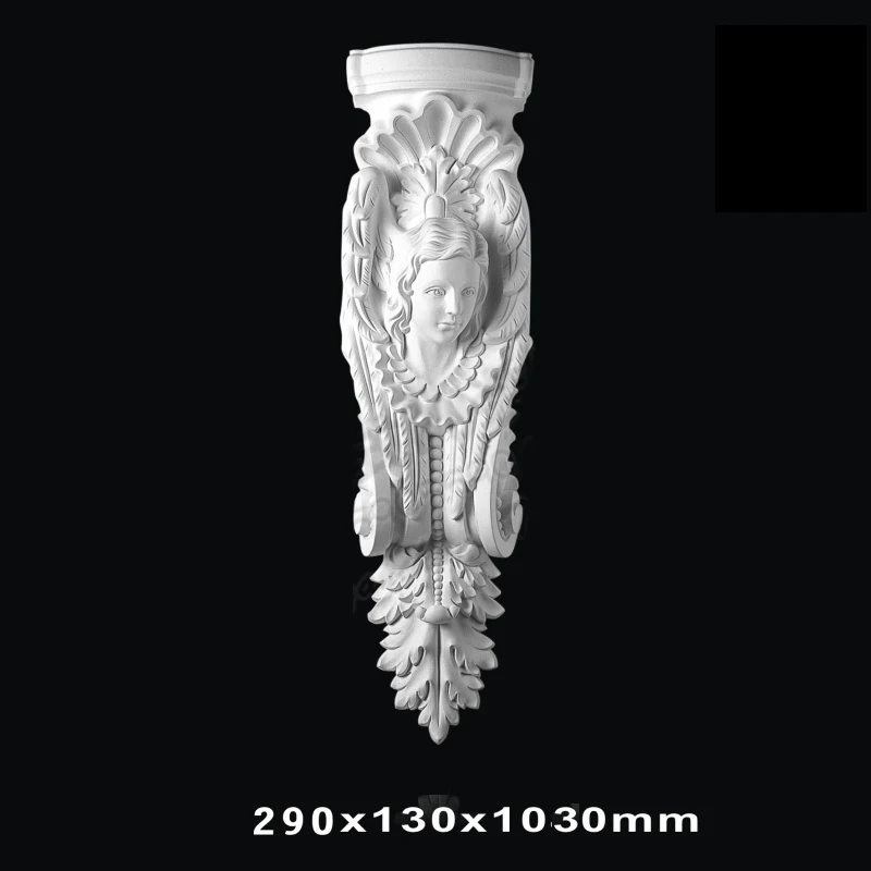 European Baroque style PU Ornament polyurethane Mantel corbel decoration entrance decor corridor portal decorating components