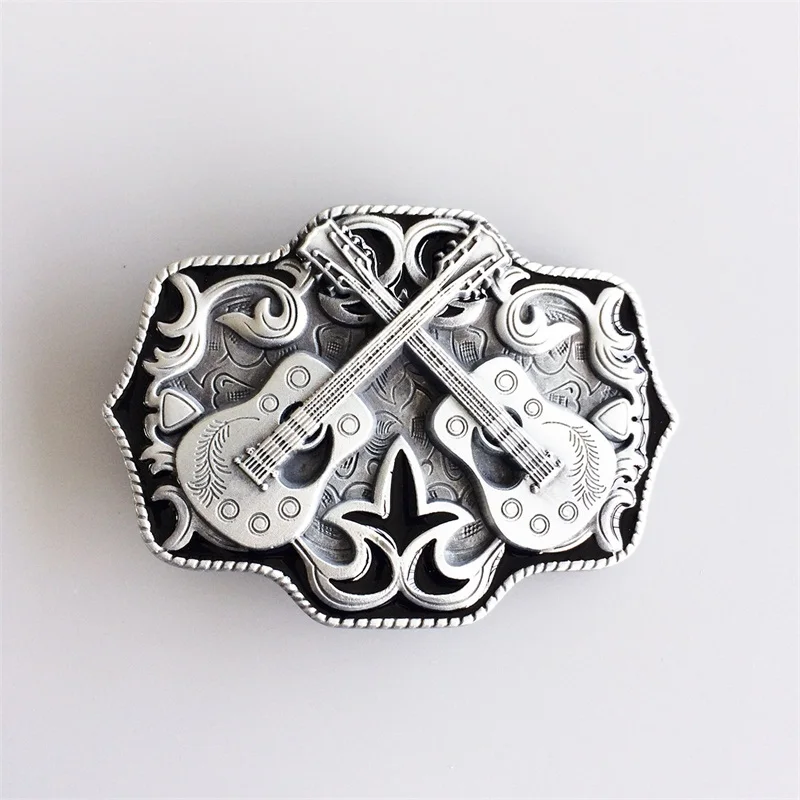 New Vintage Style Enamel Guitar Western Country Music Hot Belt Buckle also Stock in US BUCKLE-MU097