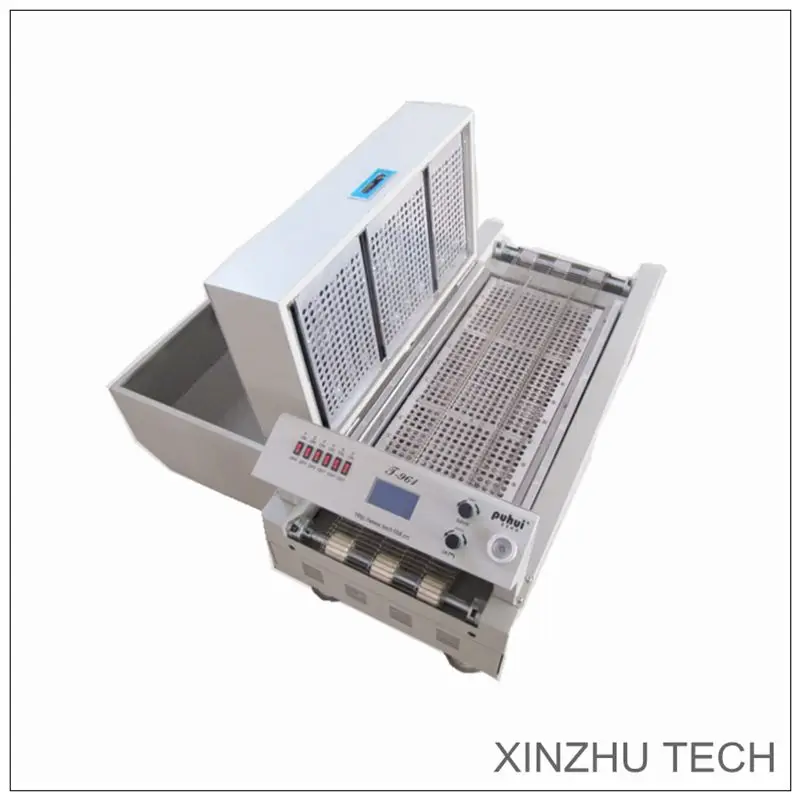 PUHUI T-961 220V Reflow Oven Infrared IC Heater BGA SMD SMT Reflow Wave Oven Rework Station Infrared IC Heater Soldering Station