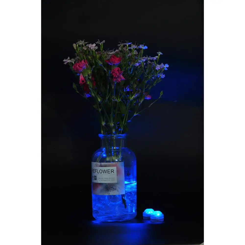 Kitosun Battery Operated Remote Submersible LED Lights Mini Waterproof LED Tea Light Wedding Table Centerpiece Vase Decoration