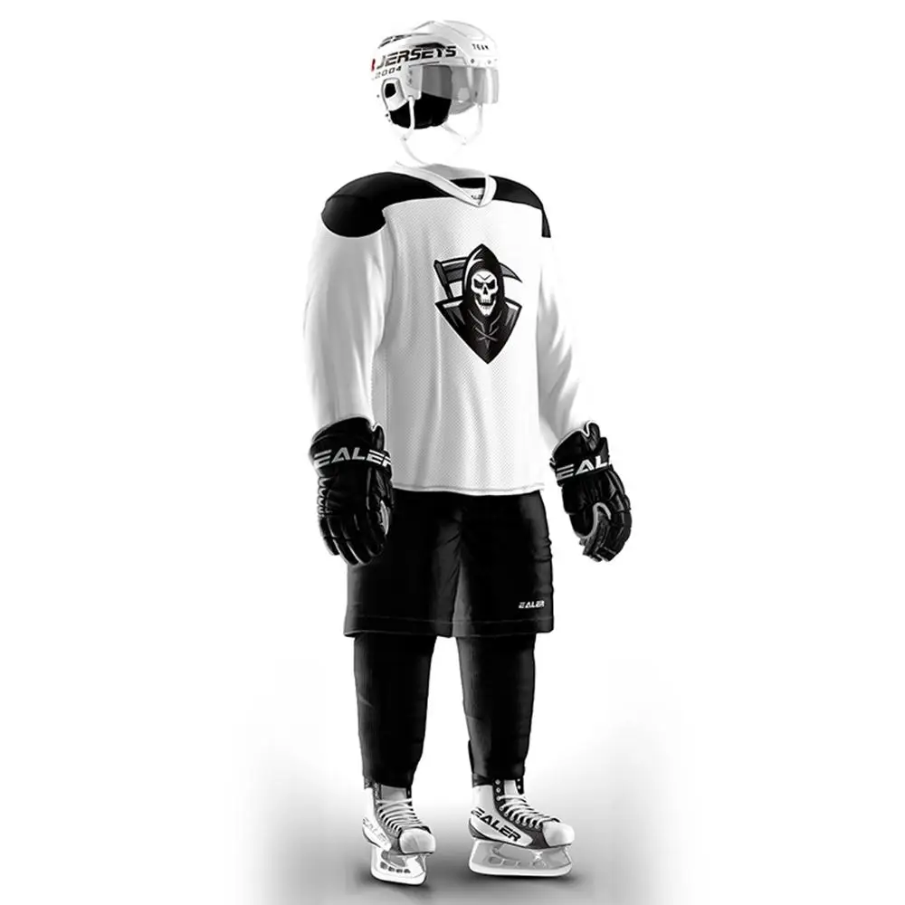 COLDOUTDOOR  custom pirate ice hockey jersey  white