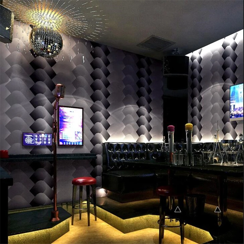 beibehang KTV new wallpaper 3d stereo personality fashion flash wall covering bar hotel fancy ballroom box theme room wallpaper