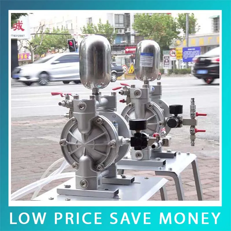 

Mini Pneumatic Double Diaphragm Paint Pump Electric Ink Pump Aluminum Alloy Material Spray Paint Diaphragm Pump