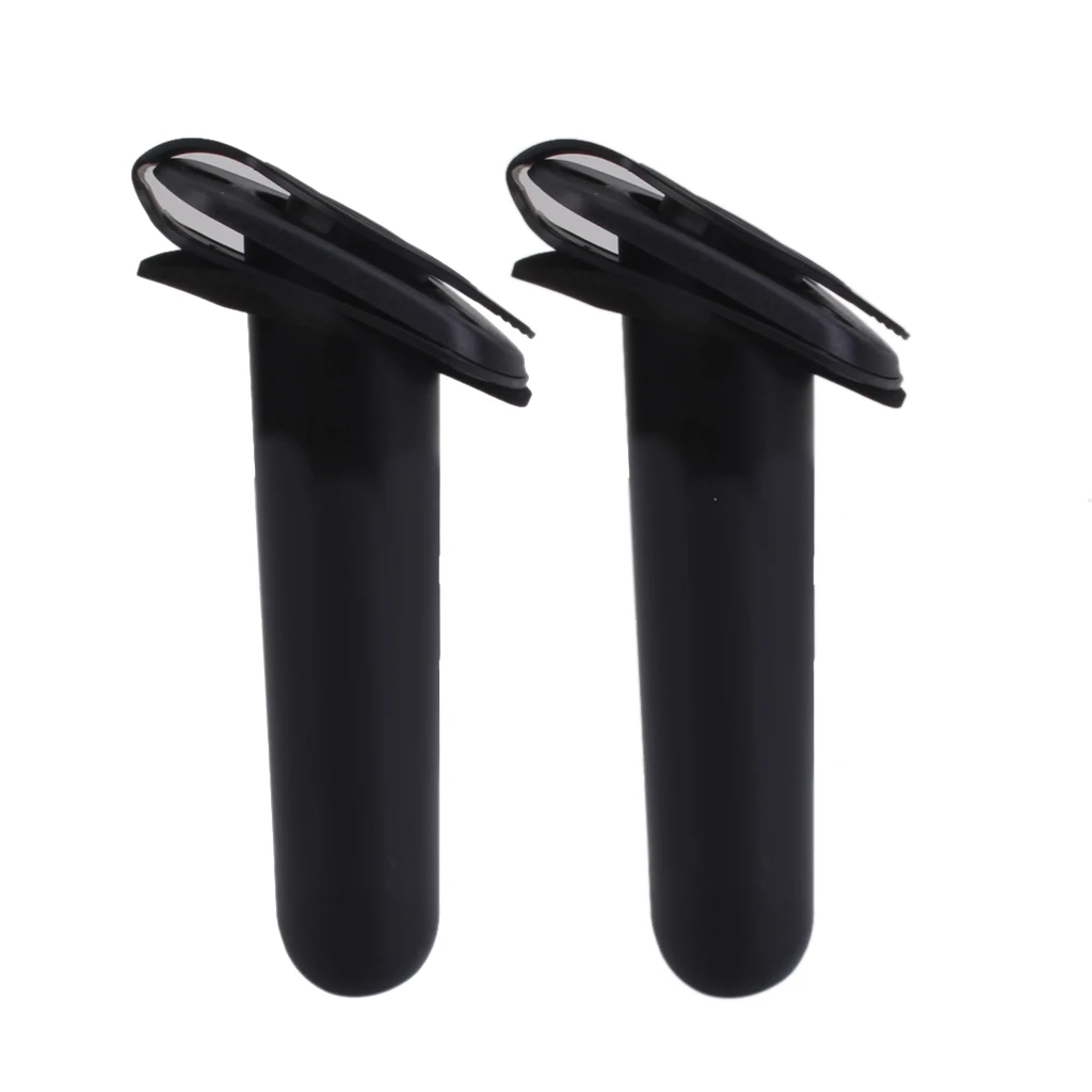 Set of 2 Flush Mount Fishing Boat Rod Holder Bracket With Cap Cover Kayak Accessory Fishing Rod Holder