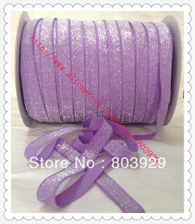 Stretch Metallic Headband Ribbon     Hyacinth Sparkle Ribbon   3/8