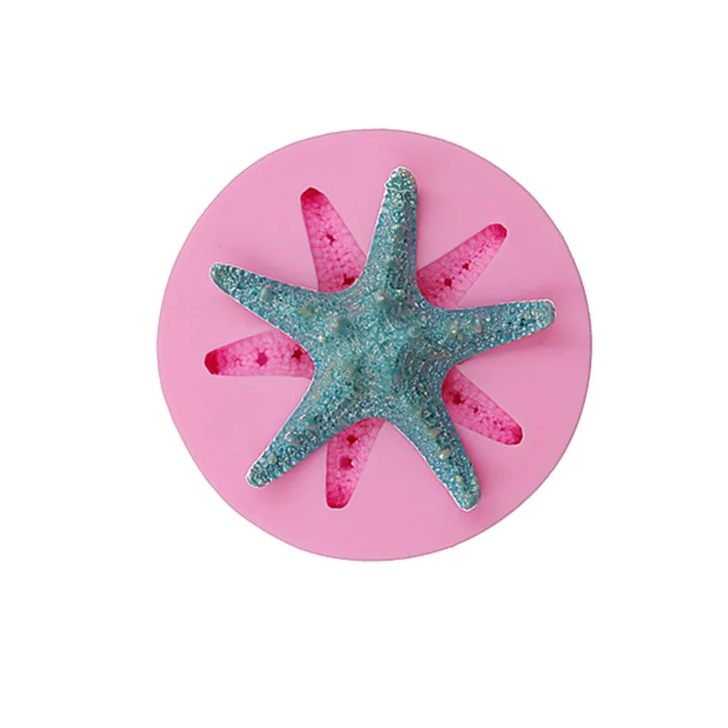 Trumpet starfish candy cakes silicone mold chocolate soap mold dessert decoration mold DIY cakes baking small tools biscuit mold