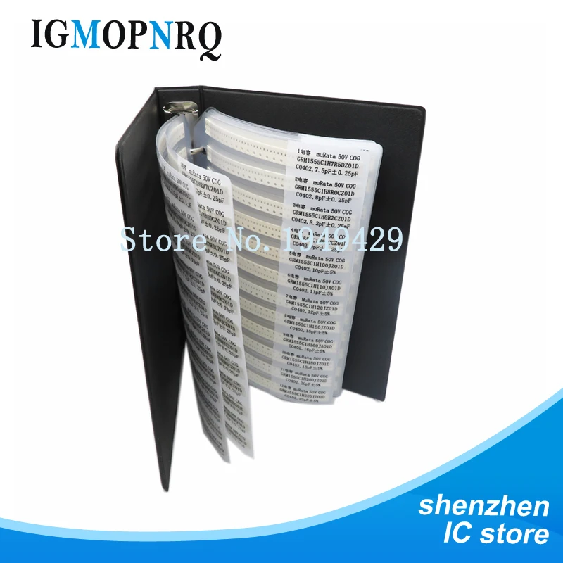 1 book 170values 4250/8500pcs 0201 0402 0603 0805 1206 SMD resistor 1% 0R~10M Sample Book Resistors Assortment Kit Resistors