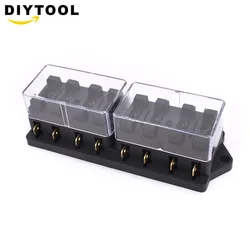 8 Way Fuse Box Block Fuse Holder Box Car Vehicle Circuit Automotive Blade 12V Car Fuse Accessory Tool